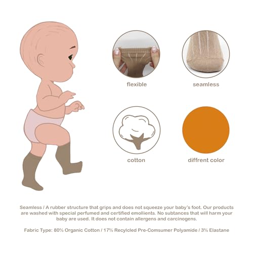 Bistyle Baby Knee High Socks - 3-6 Pairs | Newborn Infant Toddler Multicolor Cotton Socks | Anti-Allergic2