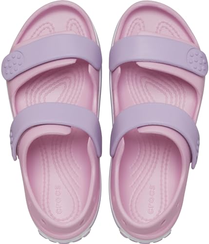 Crocs Sandália infantil Crocband Cruiser, bailarina/lavanda, 8 crianças pequenas