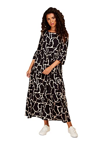 Vestido midaxi informal para mujer de Little Mistress con diseño de jirafa moderno