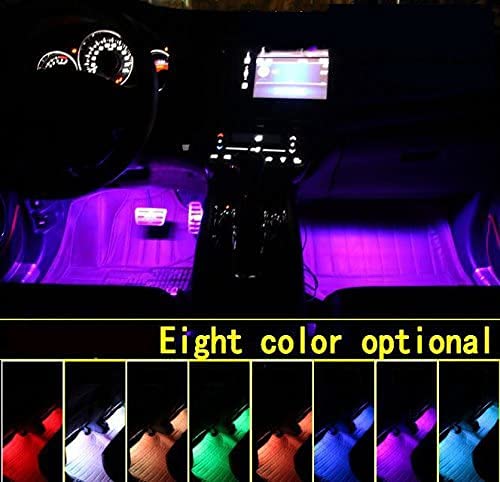 Car Led Strip Light,Uniwit 4 Pieces Dc 12V 72 Led Multicolor Car Interior Music Light Led Underdash Lighting Kit With Sound Active Function And Wireless Remote Control Including Car Charger #TOP1