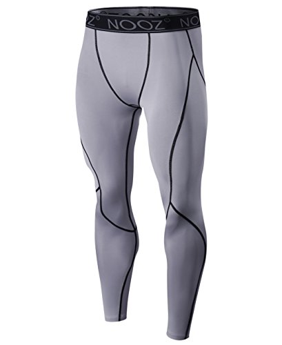 Nooz Men's Quick Dry Powerflex Compression Baselayer Pants, Legging Tights for Men