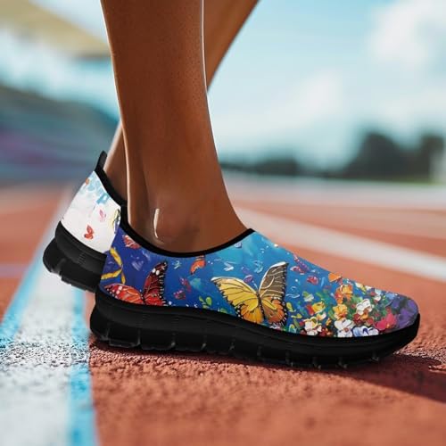 Image of Womens Slip On Walking Shoes Non Slip Loafer Breathable Holiday Travel Shoe Lightweight Casual Low Top Sneakers SizeUS 5.5-11.5