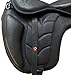 ADB CREATIONS Western Premium Freemax Synthetic Treeless Horse Saddle- Lightweight, Softy Long Flap, Tack-Free, Free Stirrups- 17 Inches