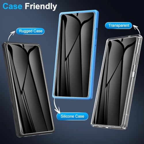 Image of (1 Pack Privacy Screen Protector for Samsung Galaxy S22 Ultra (6.8″) | Anti-Spy Full Coverage Flexible Film | Fingerprint Unlock Compatible, Bubble-Free, Scratch Resistant