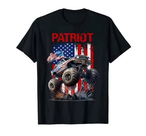 Monster Truck - Bandera estadounidense para hombre, diseño patriótico de Estados Unidos Camiseta