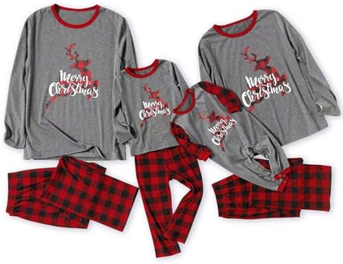 Image of Yaffi Matching Family Pajamas Sets Christmas PJ's Sleepwear for Kids & Adult
