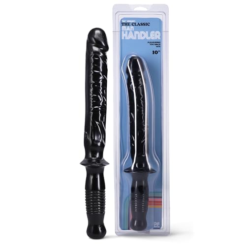 Doc Johnson Classic - The Manhandler Dildo- 14.5 Inch - 9.5 Inch Usable Length - Dildo with Handle - for Adults Only, Black