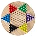 Hey! Play! Chinese Checkers Game Set with 11 inch Wooden Board and Traditional Pegs, Game for Adults, Boys and Girls by