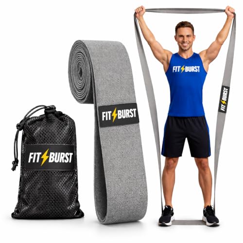 Premium 76 Inch Extended Length Resistance Band - 120 lbs Heavy Duty Fabric Exercise Band for...