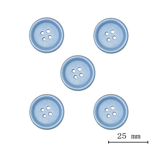Libiline 100Pcs Resin Button Solid Color 4Holes Craft Clothe Sewing Card Making Sweater Shirt (Multi-Color, 1"(25Mm)) #TOP3