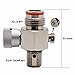 ZCTCL Paintball CO2 Cylinder Tank Valve Adapter with On/Off, Thread 5/8-18UNF,with 20Mpa Burst Disk Valve, Silver