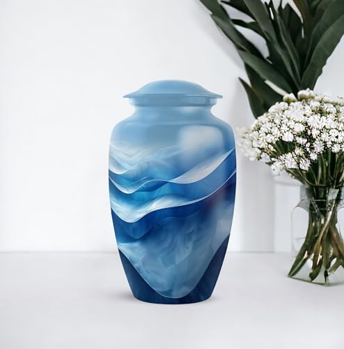 Image of Personalized Forest - Human Urns for Ashes Adult Male - Large Memorial Urn for Mom & Dad - Burial Urns for Adult Human Ashes - 10 Inch - Large with Velvet Bag - Decorative Cremation Urns