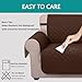 U-NICE HOME Loveseat Sofa Cover Reversible Couch Covers for 2 Cushion Couch for Dogs Furniture Protector Cover with Elastic Straps Water Resistant(Loveseat Small, Brown/Beige)
