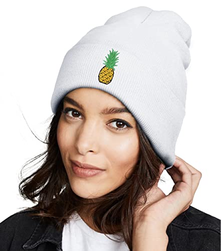 Zingyone Pineapple Beanie For Men Women Embroidery Slouchy Knit Beanie Hat Winter Hat Skull Cap #TOP1