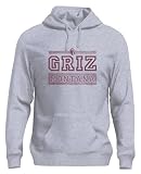 Venley NCAA College Team Hoodie Unisex Officially Gray (Montana02H) Large