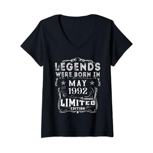 Mujer Cumpleaños Mayo 1992 Edición Limitada Regalo Legend May Camiseta Cuello V