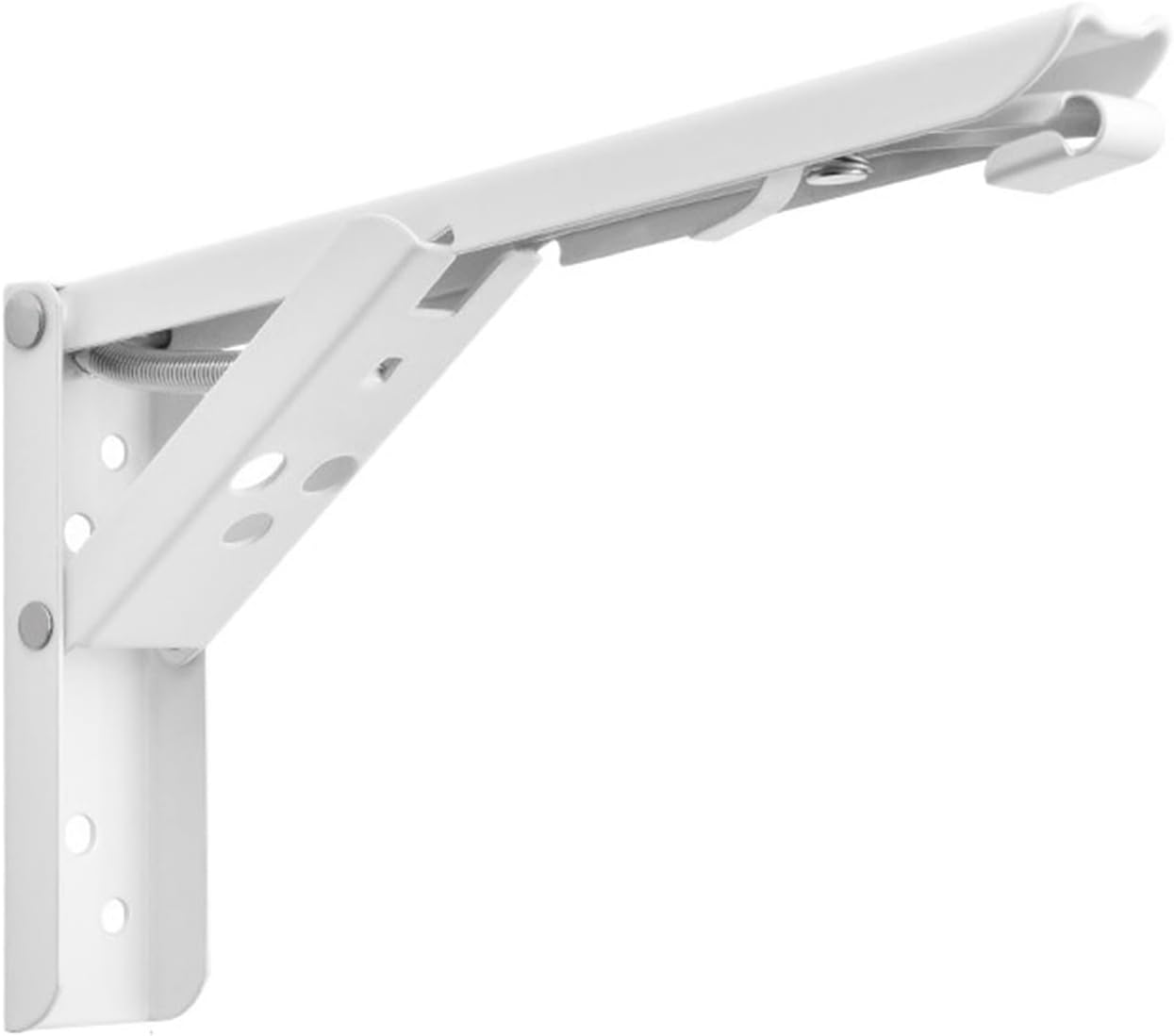 Triangle Folding Angle Bracket, Heavy Support Adjustable Wall Mounted Bench Table Shelf Furniture Hardware 2PCS(Black 12 inch)