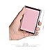 EASTNIGHTS RFID Credit Card Holder Metal Credit Card Case Wallet Business Card Holder for Women Men pink