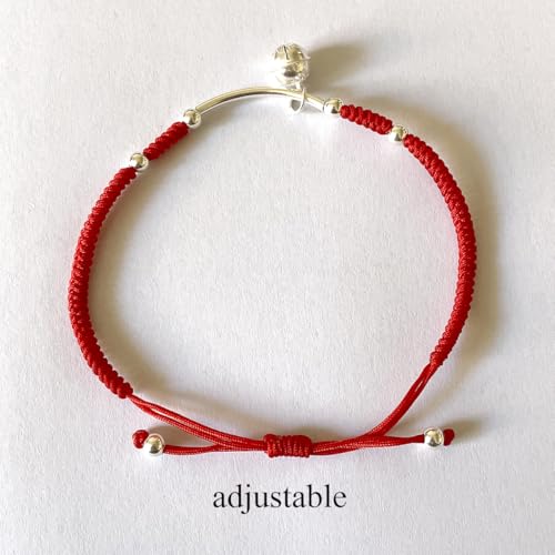 Red Bracelet, 925 Sterling Silver Amulet Bell Charm Buddhist Lucky Red String Rope Thread pulsera roja de Protection Tibetan Bracelets for Women 5