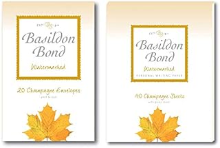 Basildon Bond No 3 Champagne Paper Writing Set Includes Writing Pad & Envelopes