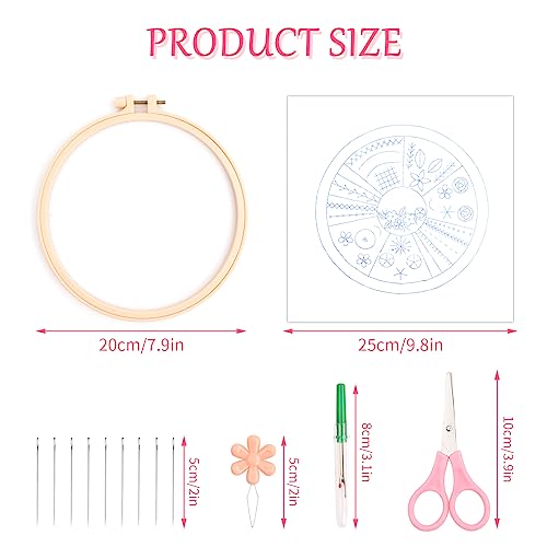 Dentedeleao Set da Ricamo 3 Kit da Ricamo per