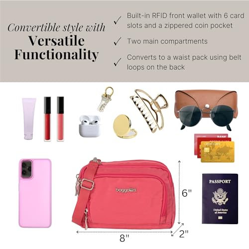 Image of Baggallini Triple Zip with Front Wallet /Trifecta RFID Wallet Crossbody