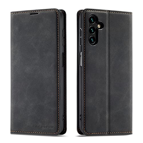 Flip coque Samsung Galaxy A14 avec clapet aimanté et fentes pour cartes noir