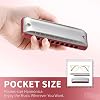 KONGSHENG Mars 10 Hole Red Diatonic Harmonica,Blues Harp,Mouth Oragn Key of F,Gifts for Beginners,Adults and Professional