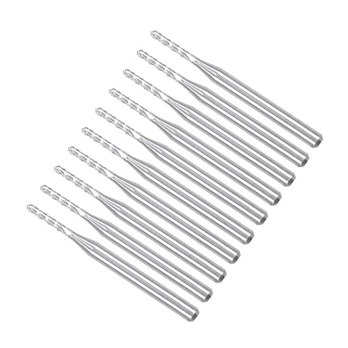 Image of Carbide End Mill Engraving Milling Bits, 1.5mm Bit Dia. 1 /8 inch Shank, CNC Cutting Router Bits Tool - (Applications: for PCB Machine), 10-Pieces