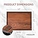 Made in USA Black Walnut Wood Cutting Board by Virginia Boys Kitchens - Butcher Block Wooden Carving Board with Juice Well made from Sustainable Hardwood (17x11)