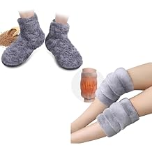 REVIX Microwavable Booties and Feet Warmers for Women & Men S/M and Microwave Heating Pad for Knee Pain Relief & Arthritis Elbow