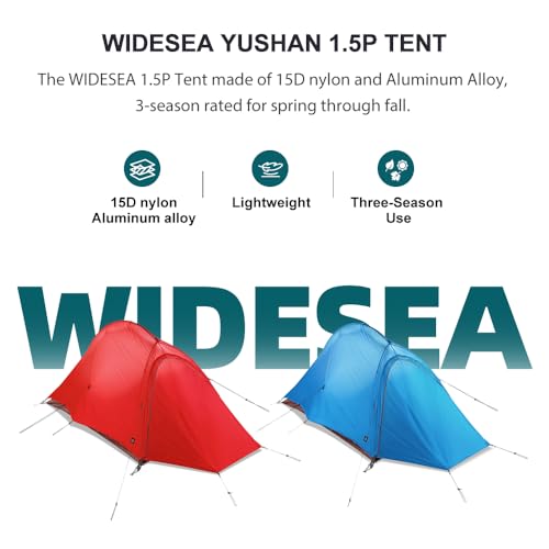Carpa ultraligera para mochileros 1-2 persona 3 temporadas miniatura 5