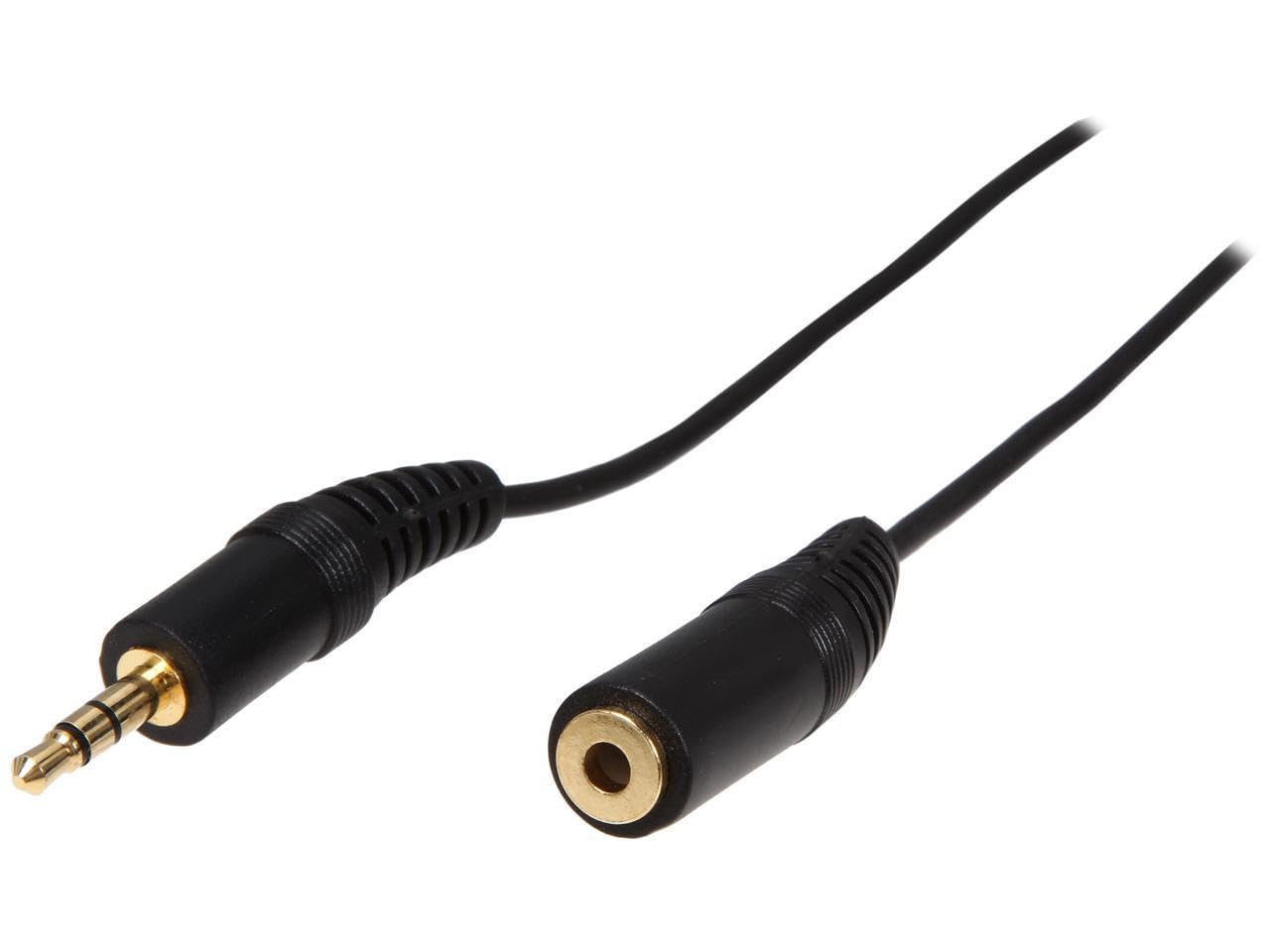 StarTech.com 6 ft 3.5mm Stereo Extension Audio Cable - M/F - 6ft stereo Extension Cable - 3.5mm audio - 6ft Stereo Audio Cable (MU6MF), Black