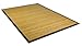 Produktbild Hochwertiger massiver Bambusteppich lasiert mit brauner Umrandung 200x300cm| 17mm Stege | im Asiastyle | 100% echter Bambus nachhaltig ökologisch| Bambusmatte | Läufer für Wohnzimmer, Küche und Bad JMC005