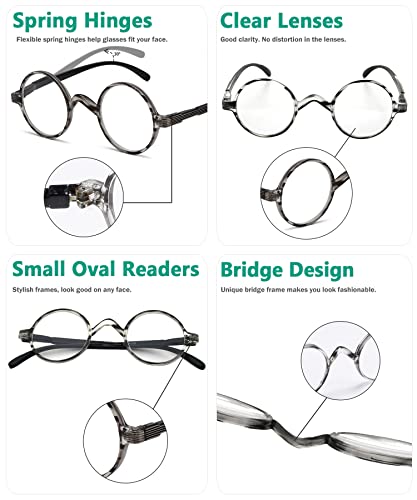 Image of Eyekepper Reading Glasses for Men, Large Round Readers Women Oval | Mens Womens Cheaters, Reader Eyeglasses, All-Day Comfort Spring Hinges, Scratch Resistant for Work /Crafts