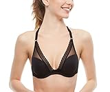 VERFÜHRERISCHE DETAILS: Die Eleganz dieses zauberhaften Plunge-BHs wird durch den sexy Racerback verstärkt, während kleine Details wie die Satinschleife am Mittelsteg den raffinierten Look unterstützen. Zarte Spitze und Tüll sind ein Muss für jede Liebhaberin des femininen, glamourösen Stils.