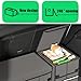 KHGUZ Car Trunk Organizer, Multi-Compartment Collapsible Vehicle Cargo Storage Organizer with Lid, Non Slip Waterproof Storage Box with Reinforced Handles, Universal Automotive Accessories (Grey)