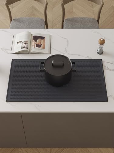 Stove Top Covers for Electric Stove, Food Grade Heavy Duty Silicone Glass Stove Top Cover Protector, Induction Cooktop Protector, Heat Resistant Range Ceramic Stove Top Covers Mat, Oven Cover