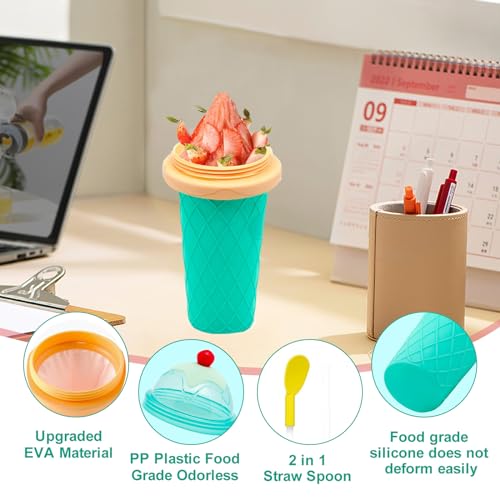 Slushie Maker Cup – DIY Magic Quick Frozen Smoothies Becher für hausgemachte Milchshake-Eismaschine, Kühlbecher, doppellagiger Squeeze Slushy Maker Cup, Geburtstag lustige Geschenke für Kinder & – Bild 7
