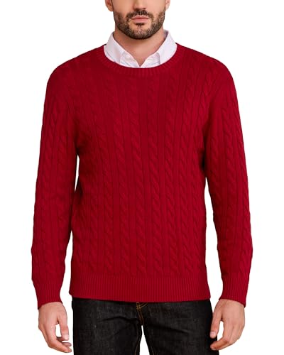 Kallspin Mens Crew Neck Sweater Pullover Pure...