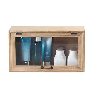 zyr Multifunktionslagerungsschrank Bambus Arbeitsplatz Kabinett Kleine Kaffee Kabinett Anti-Kosmetik Staub Box Teetasse Lagerung Display Schrank Home Decoration Kleines Kabinett