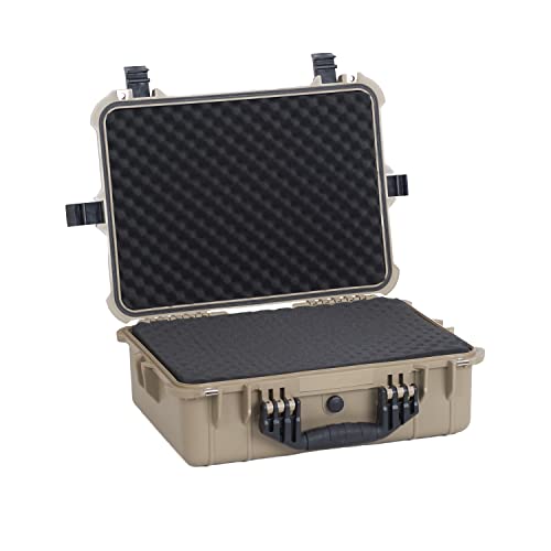 Image of MEIJIA All Weather IP67 Waterproof Hard Camera Case,Hard Protective Case,Hard Case with Customizable Foam,Fit Use of Drones,Camera,Equipments,Pistols(Desert Tan,19.78x15.77x7.41inches)