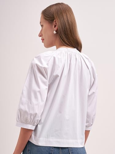 Image of Tokyo Talkies Women Tops for Woman|Women Oversized Fit Crop Top Shirt|Comfortable Premium Korean Button Down | Workwear Top for Office & Casual Outfit