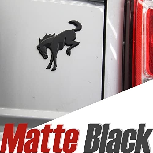 Sai Nee Art Autravel 3D Emblem Fitment For Bronco Black Abs Material Rear Tailgate Insert Accessory With Tape-On Installation 2021-2022 (Matte Horse Matte Black Lda-E8001 B All Models 2021-2022 #TOP1