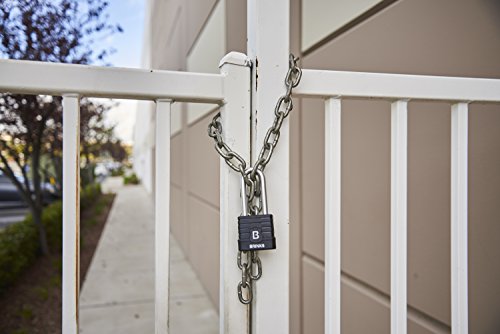 Brinks - 44Mm Commercial Laminated Steel Weather Resistant Padlock With 2 3/8” Shackle - Tpe Wrapped And Hardened Boron Steel Shackle #TOP4
