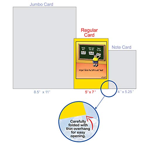 Nobleworks - 1 Funny Card For Happy Birthdays - Hilarious Cartoon Notecard With Envelope, Bday Celebration (Buyer Discretion Advised) - Nigel Attitude 8326 #TOP3