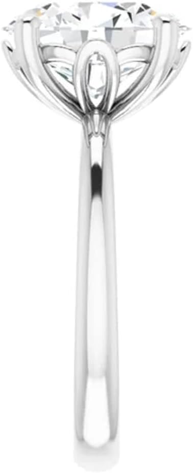 3CT-5CT Oval Cut Bridal Ring Solitaire Moissanite Wedding Ring for Women Promise Gifts for Her 925 Silver/10K/14K/18K Gold