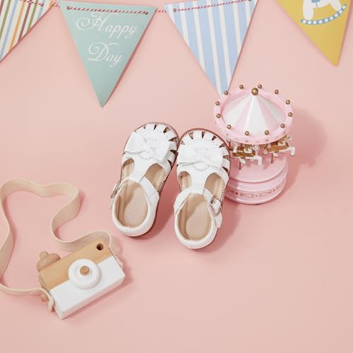 Image of Otter MOMO Girls Open Toe Princess Flat Sandals with Comfort Sole Summer Sandals