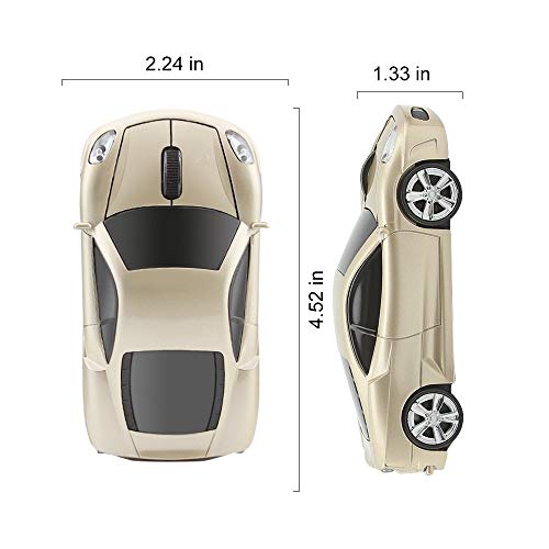 Image of Jinfili car Mouse Wireless Computer Office Ergonomic Mice for Notebook Laptop Windows 1600DPI 2.4Ghz Blue Light