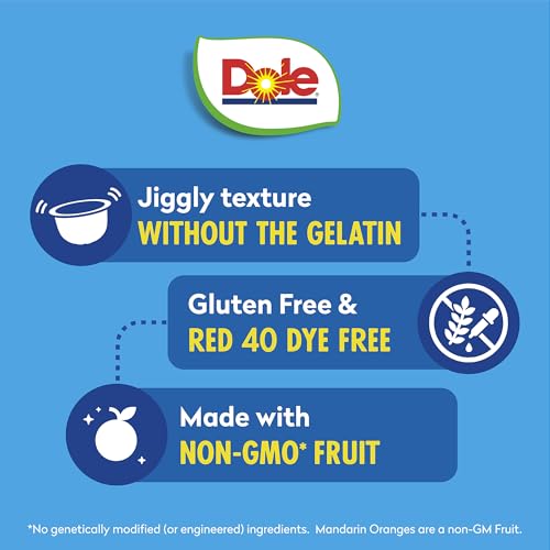 Image of Dole Fruit Bowls Mandarins in Orange Flavored Gel Snacks, 4.3oz 24 Total Cups, Gluten & Dairy Free, Bulk Lunch Snacks for Kids & Adults
